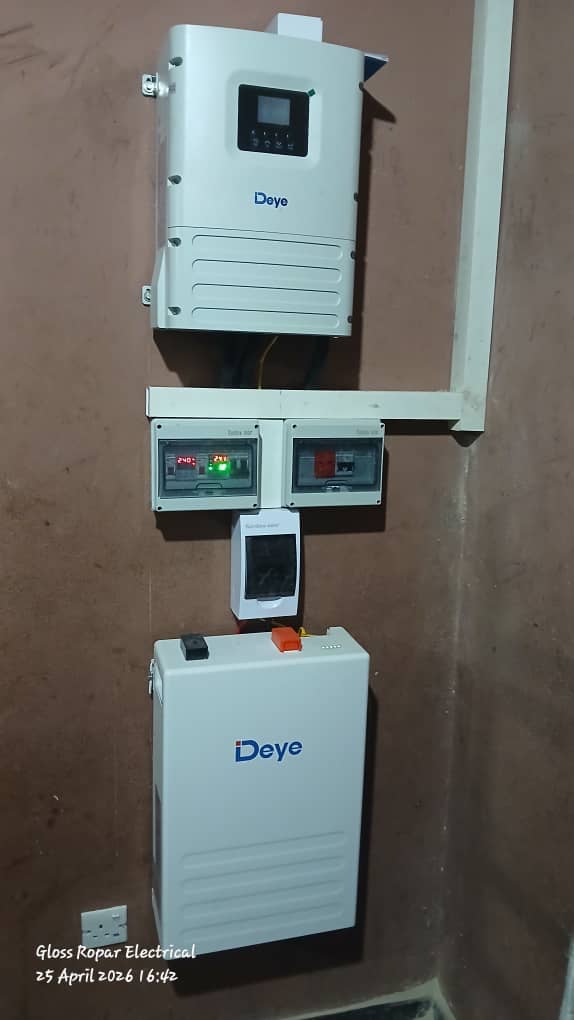 Deye solar inverter and battery system